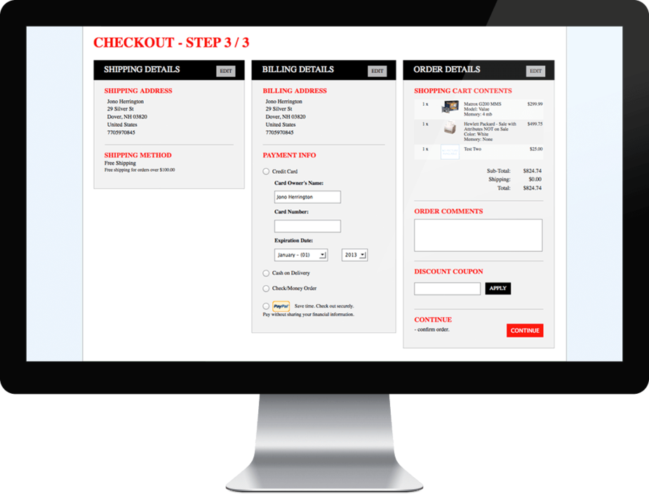 Fast and Easy Ajax Checkout for Zen Cart