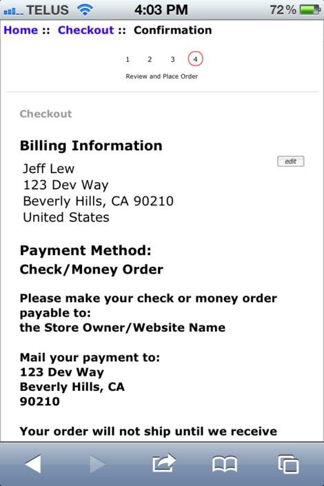 Fast and Easy Ajax Checkout for Zen Cart