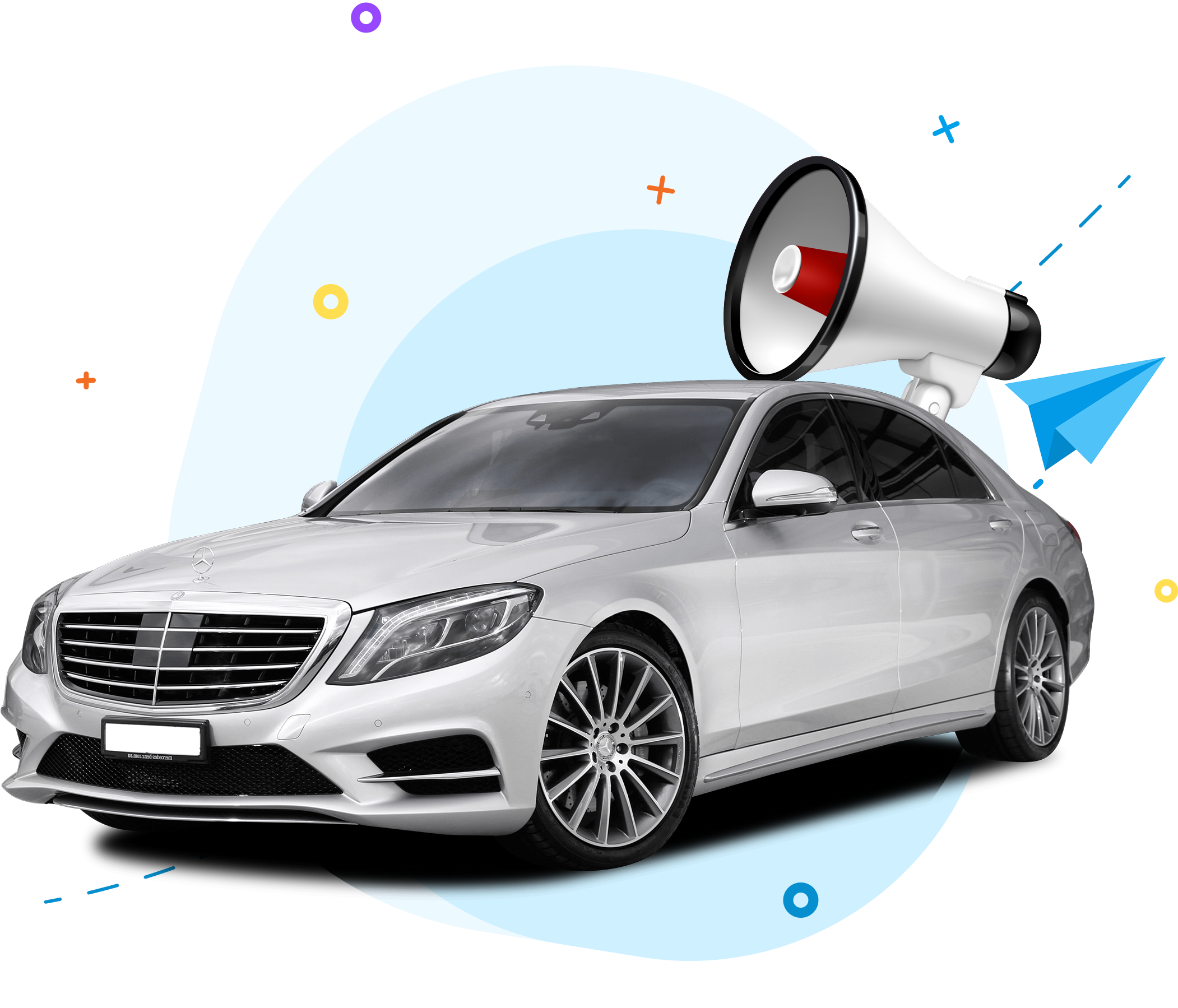 car and megaphone