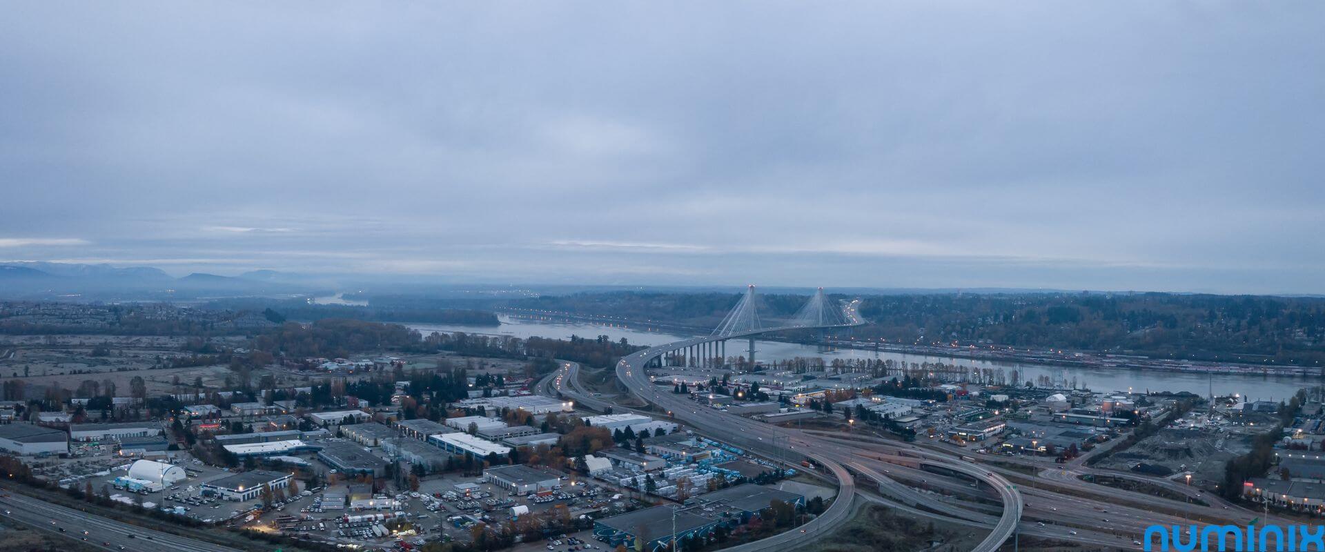 Coquitlam British Columbia city skyline and waterfront